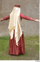  Medieval Castle lady in a dress 1 Castle lady historical clothing red dress whole body 0002.jpg